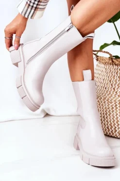 Ocieplane Botki Sztyblety Szare Must Have