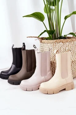 Ocieplane Botki Sztyblety Ciemnozielone Must Have