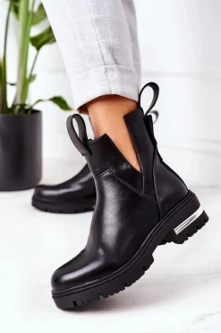 Ocieplane Botki Sztyblety Czarne Rock It