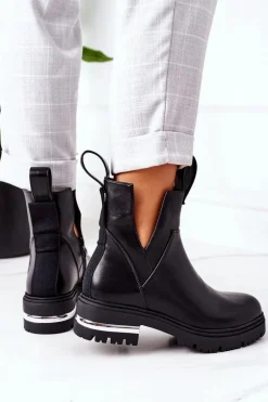 Ocieplane Botki Sztyblety Czarne Rock It