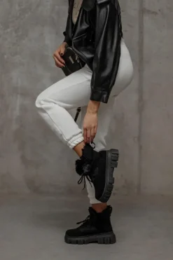 Ocieplane Botki Trapery Czarne Demaris