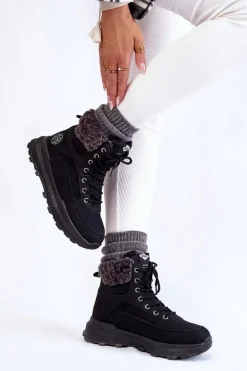 Ocieplane Botki Trapery Lee Cooper LCJ-22-44-1362 Czarne