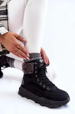 Ocieplane Botki Trapery Lee Cooper LCJ-22-44-1362 Czarne