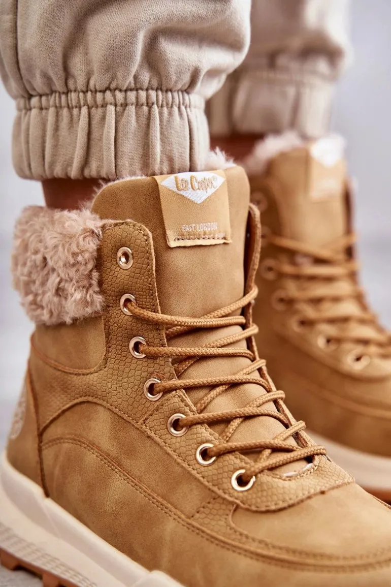 Ocieplane Botki Trapery Lee Cooper LCJ-22-44-1361L Beżowe