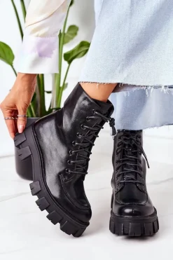 Ocieplane Botki Workery Czarne World Is Mine