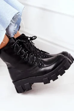 Ocieplane Botki Workery Czarne World Is Mine