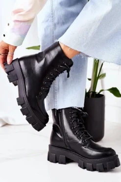 Ocieplane Botki Workery Czarne World Is Mine