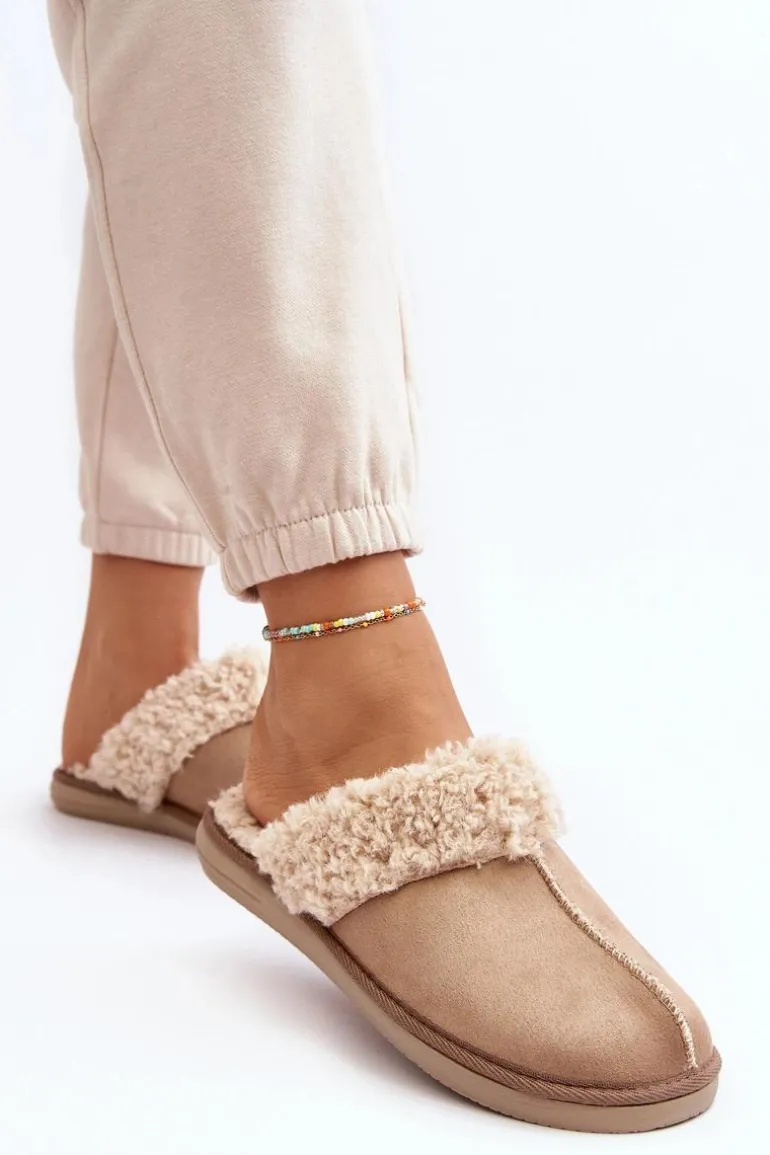 Ocieplane Kapcie Damskie Inblu EK000010 Beżowe