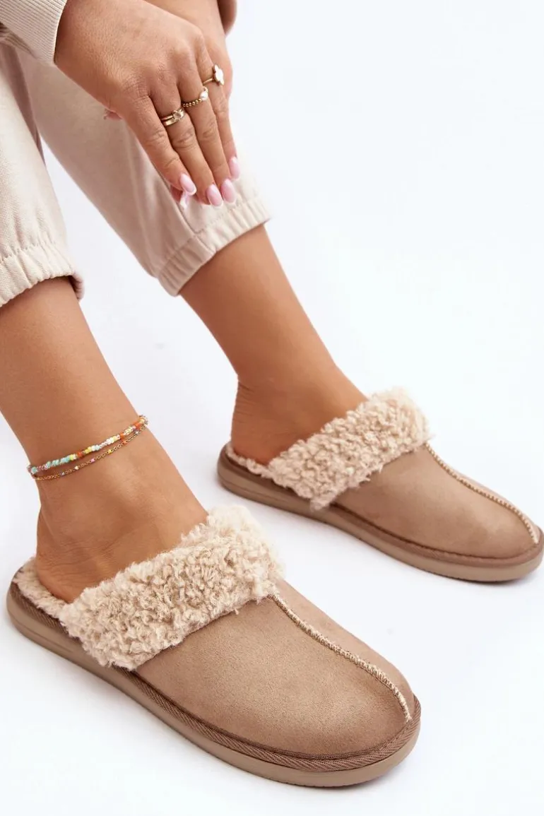 Ocieplane Kapcie Damskie Inblu EK000010 Beżowe