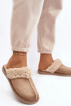 Ocieplane Kapcie Damskie Inblu EK000010 Beżowe