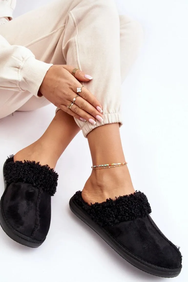 Ocieplane Kapcie Damskie Inblu EK000010 Czarne