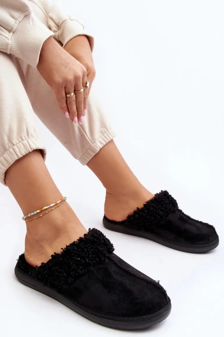 Ocieplane Kapcie Damskie Inblu EK000010 Czarne