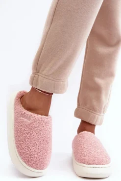 Ocieplane Kapcie Na Grubej Podeszwie Różowe Big Star MM274131