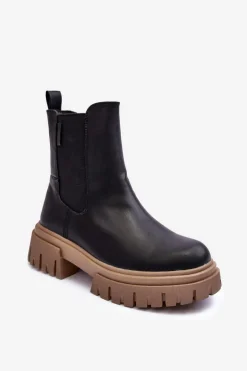 Ocieplane Masywne Botki Sztyblety Big Star MM274606 Czarne