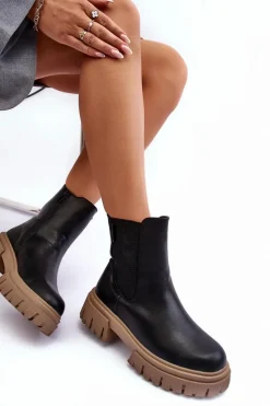 Ocieplane Masywne Botki Sztyblety Big Star MM274606 Czarne