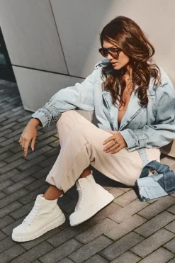 Ocieplane Skórzane Trampki Na Zamek Big Star MM274624 Białe