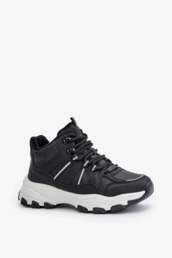 Ocieplane Sneakersy Damskie Big Star OO274A160 Czarne