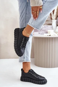 Ocieplane Sneakersy Damskie Big Star MM274617 Czarne