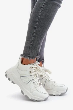 Ocieplane Sneakersy Damskie Big Star OO274A161 Białe