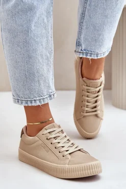 Ocieplane Trampki Damskie Big Star OO274A461 Beżowe