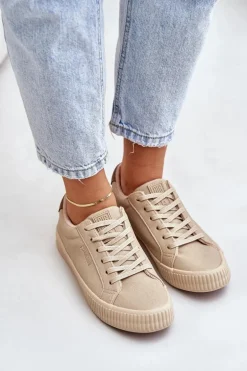 Ocieplane Trampki Damskie Big Star OO274A461 Beżowe