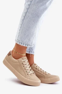 Ocieplane Trampki Damskie Big Star OO274A461 Beżowe