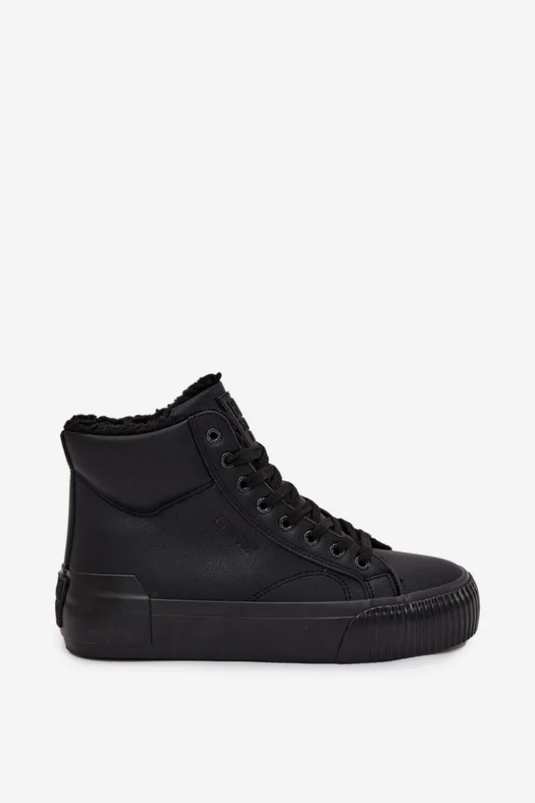 Ocieplane Trampki Damskie Na Platformie Big Star OO274796 Czarne