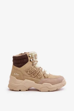 Ocieplane Trapery Damskie Lee Cooper LCJ-24-03-3059L Beżowe