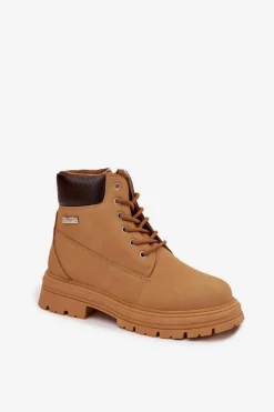 Ocieplane Trapery Damskie Na Zamek Camel Selinda