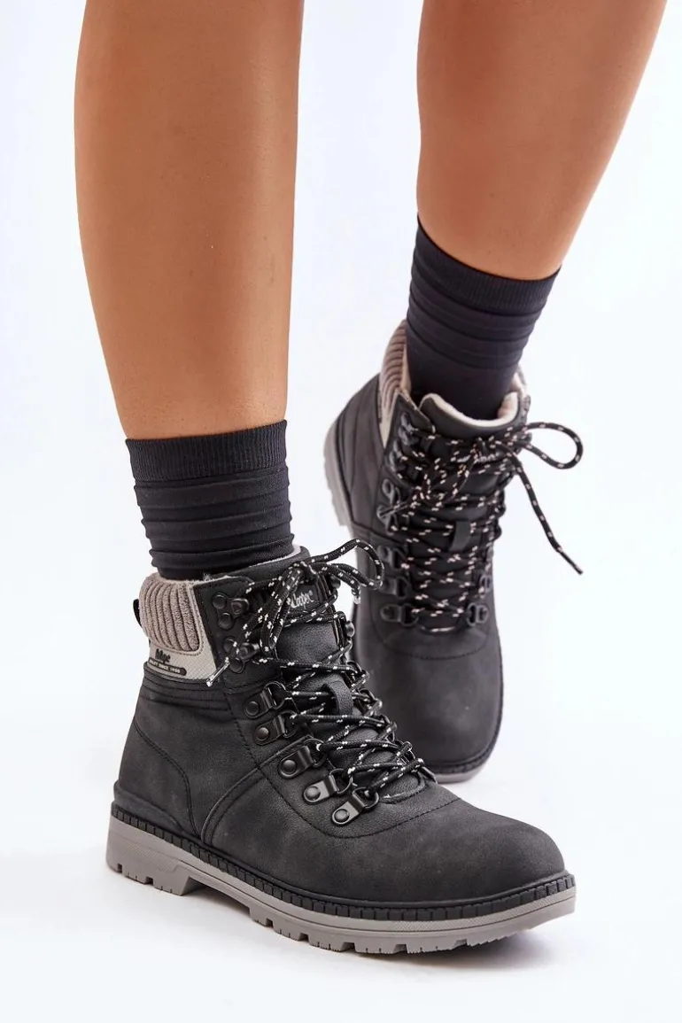 Ocieplane Trapery Damskie Lee Cooper LCJ-24-03-3043 Czarne