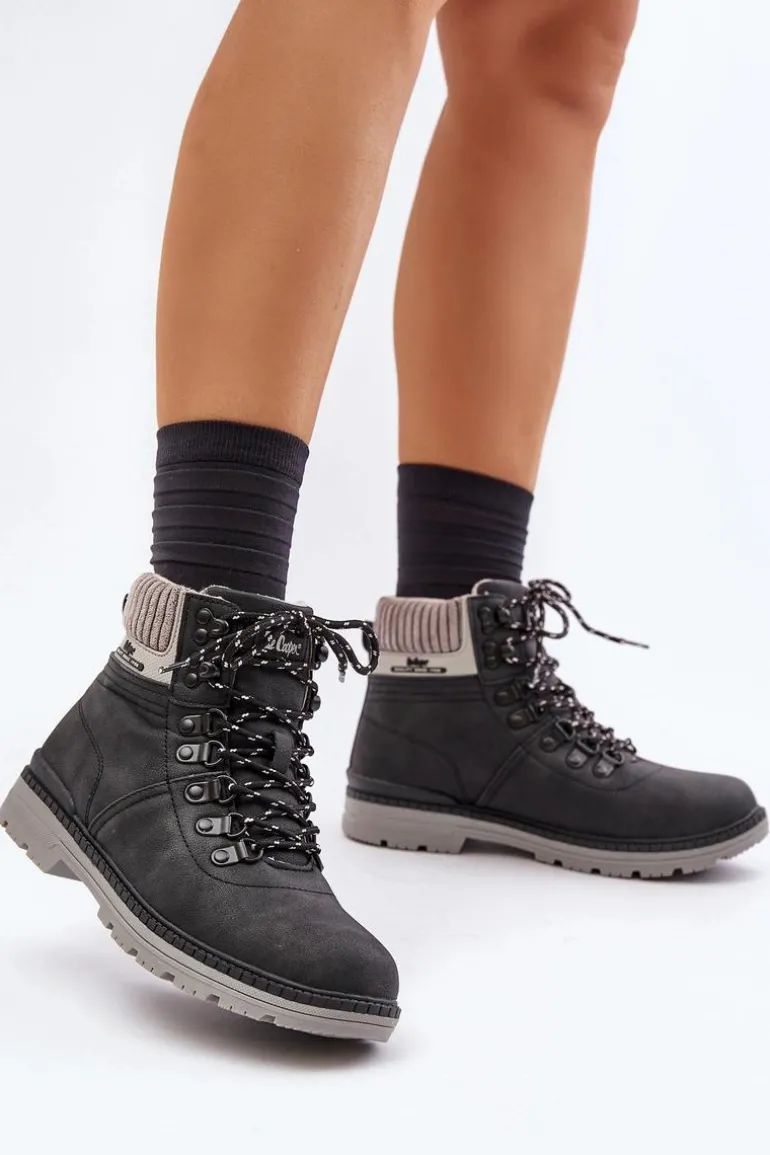 Ocieplane Trapery Damskie Lee Cooper LCJ-24-03-3043 Czarne