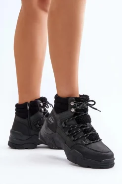 Ocieplane Trapery Damskie Lee Cooper LCJ-24-03-3060L Czarne