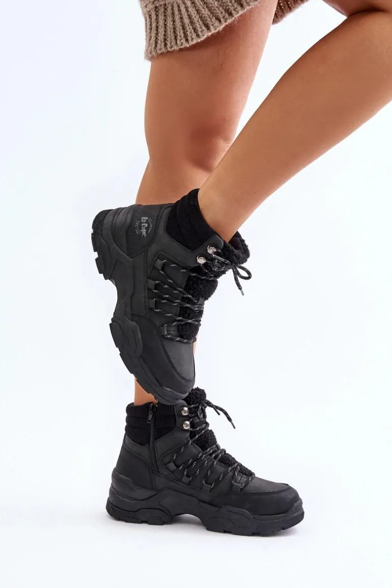 Ocieplane Trapery Damskie Lee Cooper LCJ-24-03-3060L Czarne