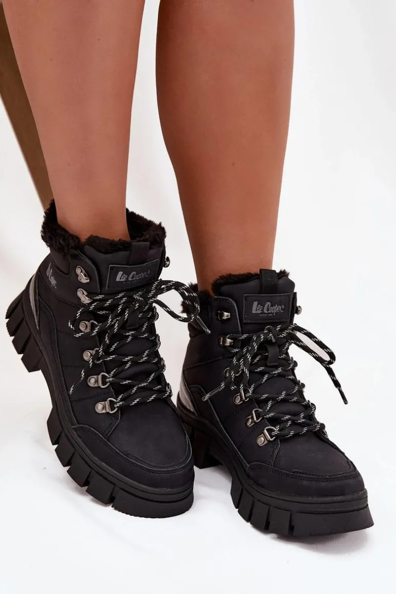 Ocieplane Trapery Damskie Lee Cooper LCJ-25-31-3911 Czarne