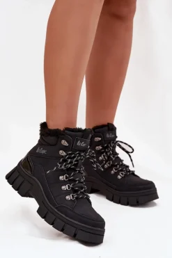 Ocieplane Trapery Damskie Lee Cooper LCJ-25-31-3911 Czarne