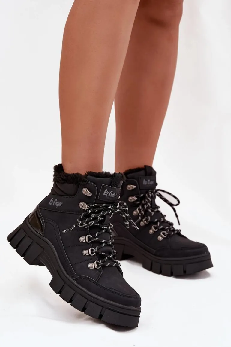 Ocieplane Trapery Damskie Lee Cooper LCJ-25-31-3911 Czarne