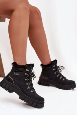 Ocieplane Trapery Damskie Lee Cooper LCJ-25-31-3911 Czarne