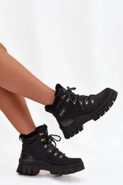 Ocieplane Trapery Damskie Lee Cooper LCJ-25-31-3911 Czarne