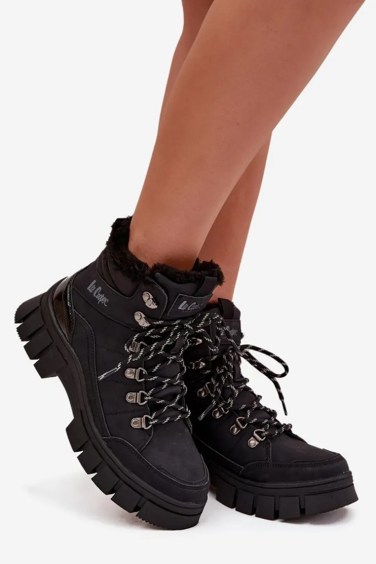 Ocieplane Trapery Damskie Lee Cooper LCJ-25-31-3911 Czarne