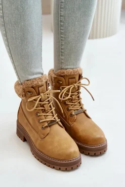 Ocieplane Trapery Damskie Big Star OO274A285 Camel