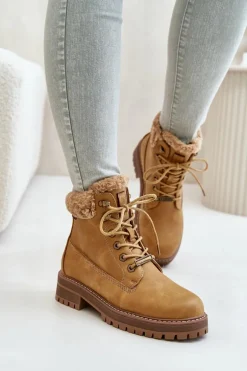 Ocieplane Trapery Damskie Big Star OO274A285 Camel