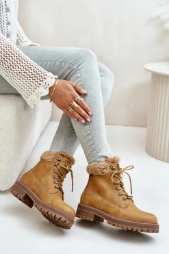 Ocieplane Trapery Damskie Big Star OO274A285 Camel