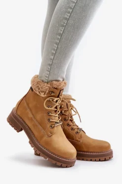 Ocieplane Trapery Damskie Big Star OO274A285 Camel