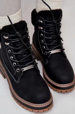 Ocieplane Trapery Damskie Big Star OO274A287 Czarne