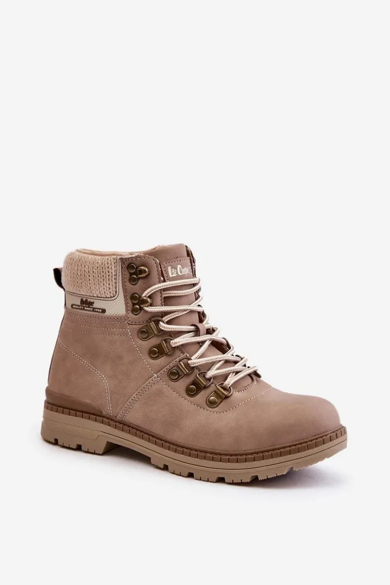 Ocieplane Trapery Damskie Lee Cooper LCJ-24-03-3042 Ciemnobeżowe