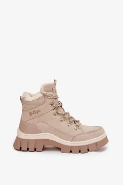 Ocieplane Trapery Damskie Lee Cooper LCJ-25-31-3910 Beżowe