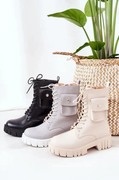 Ocieplane Workery Z Kieszenią Czarne Awesome