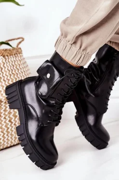 Ocieplane Workery Z Kieszenią Czarne Awesome