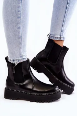 Ocieplane Wsuwane Botki Big Star II274101 Czarne