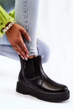 Ocieplane Wsuwane Botki Big Star II274101 Czarne